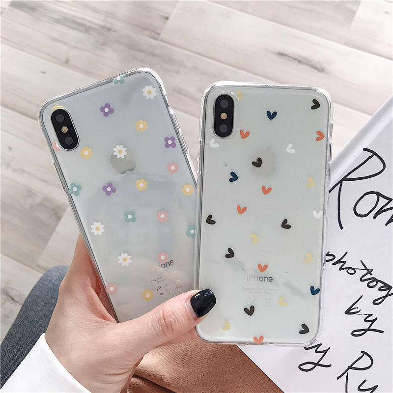 Simple flower heart 6splu XS max / XR case for iP 8 / 7plus