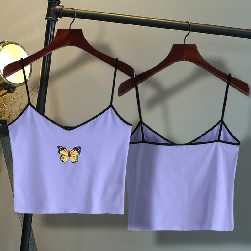 New AliExpress Hot Sale Butterfly Print Camisole