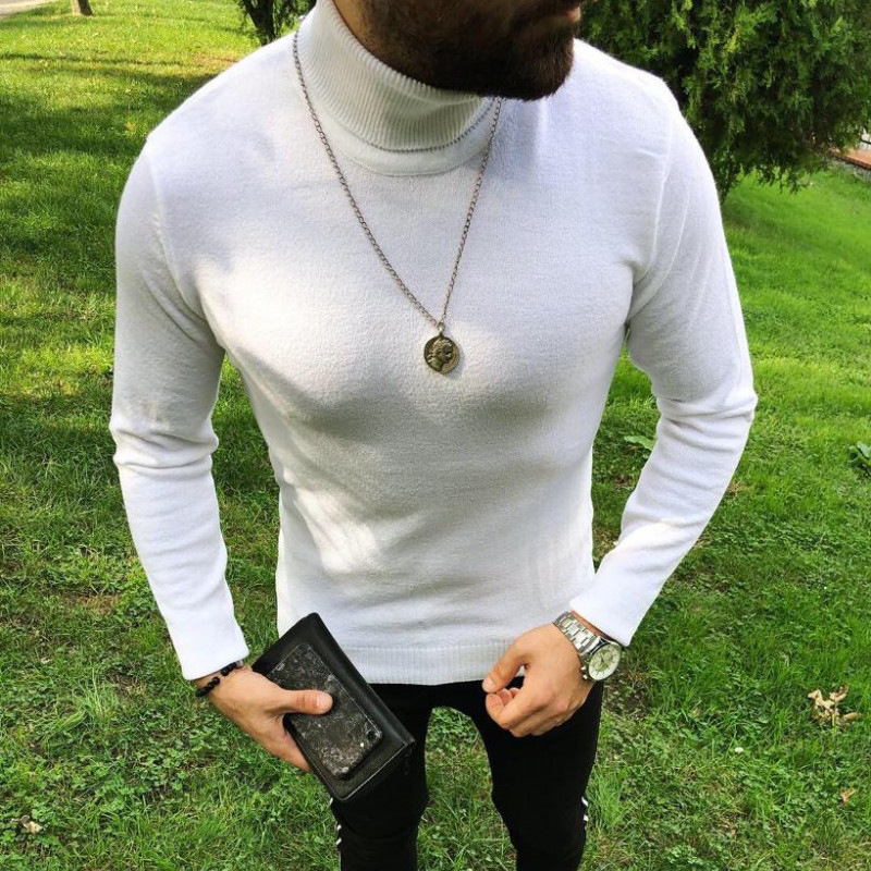 Turtleneck sweater knit sweater Crew neck pullover