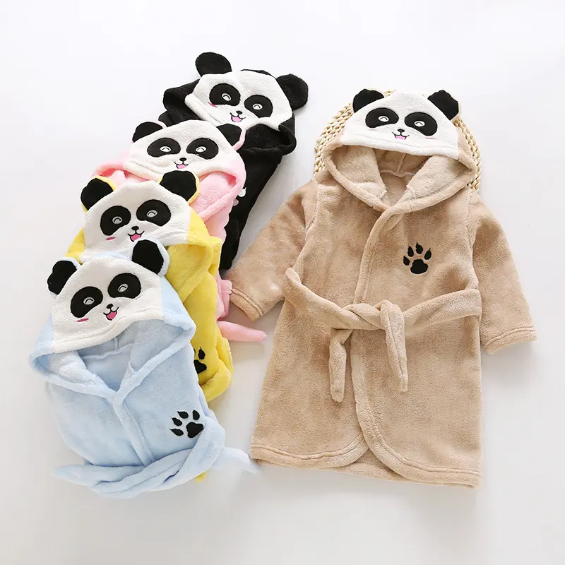 Flannel Lace Hooded Bathrobe