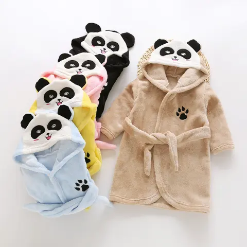 Flannel Lace Hooded Bathrobe