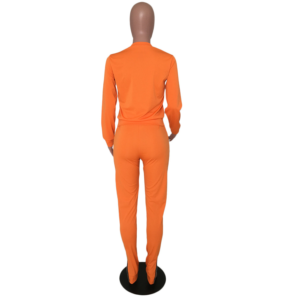 Fashion leisure sports foot zipper suit