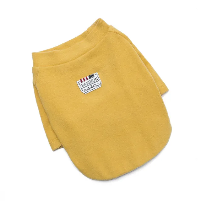Pet full three color base shirt Yellow - Shop at LoveMi