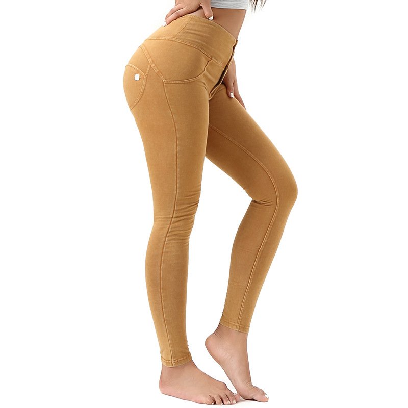 Denim Peach Hips Sweatpants Yellow - Shop at LoveMi