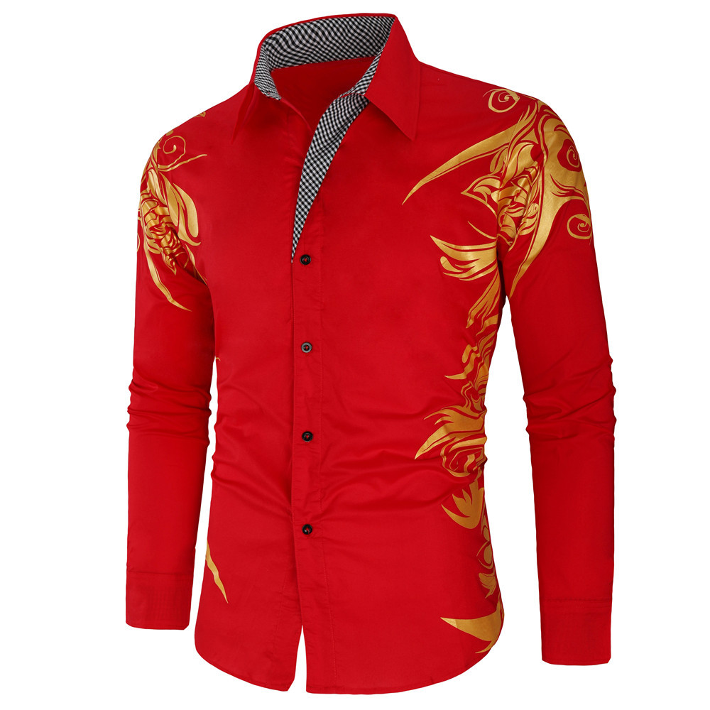 Fashion bronzing printed shirt
