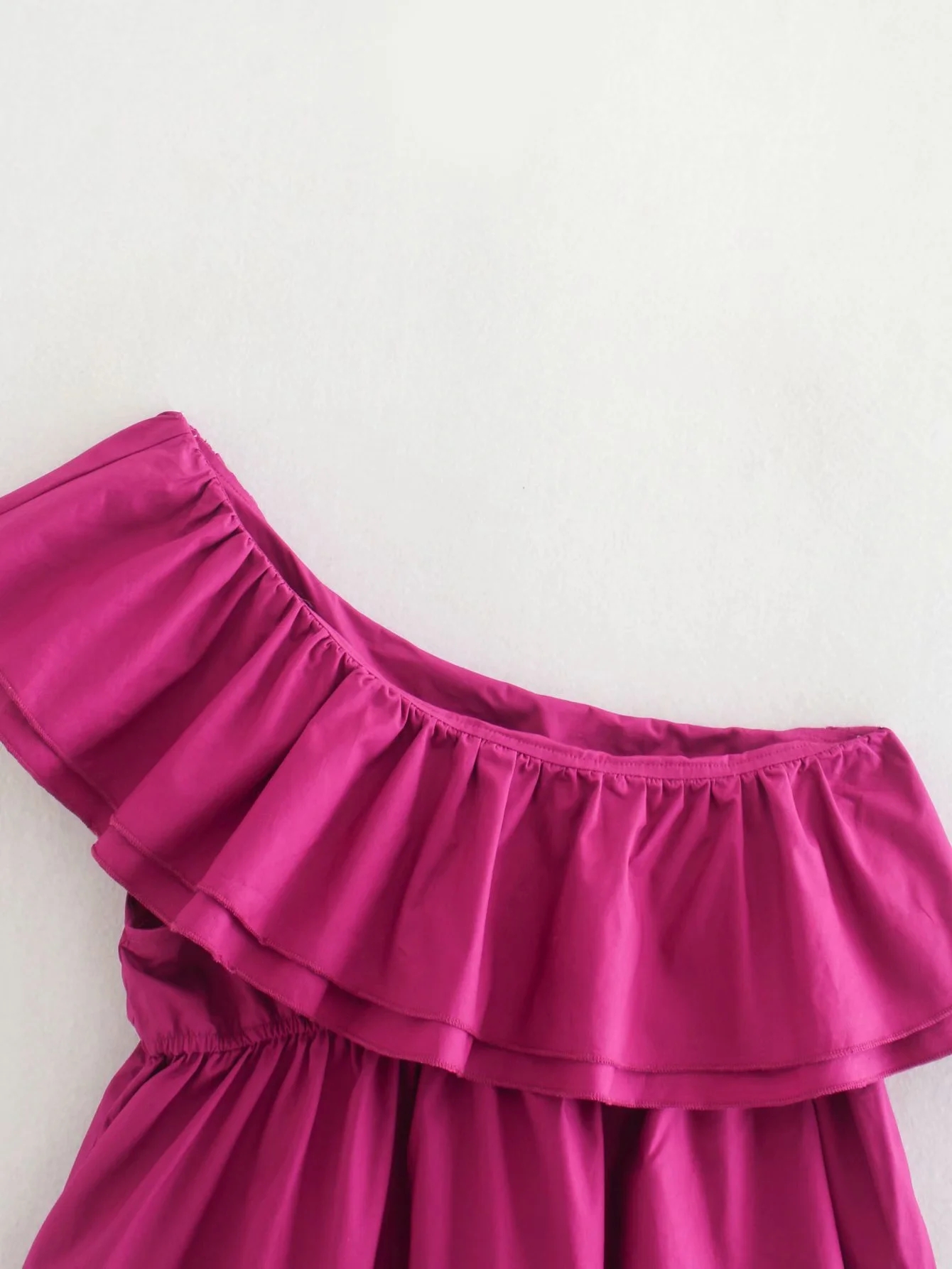 Ladies summer layered asymmetric top