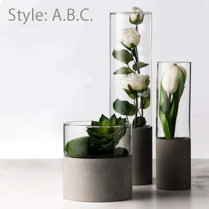 Straight Cement Vase