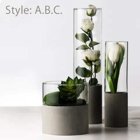 Straight Cement Vase