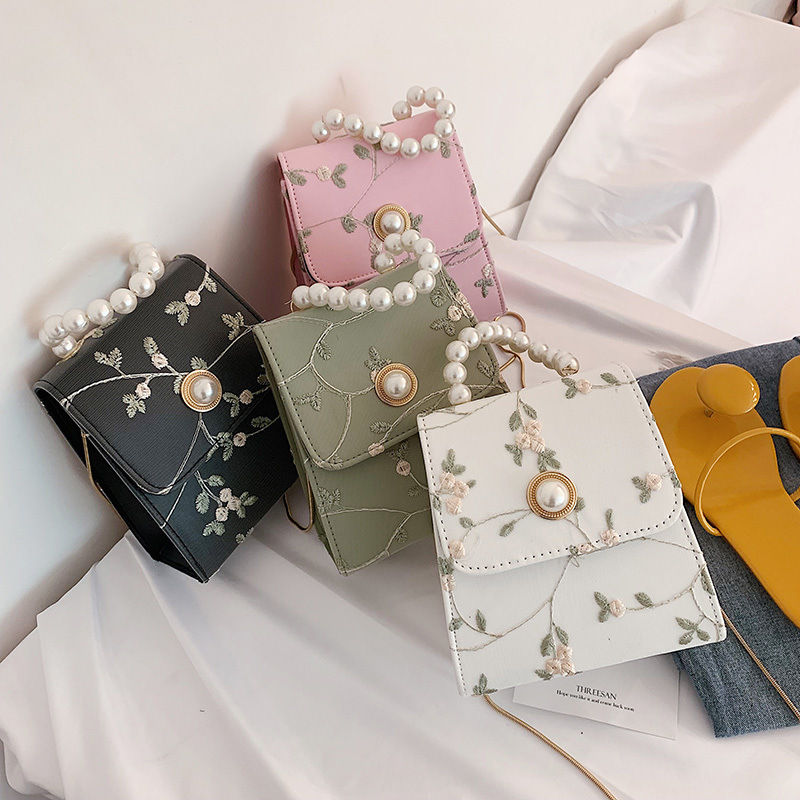 Embroidered crossbody bag