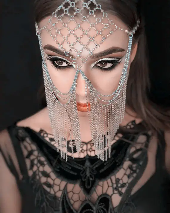 Head Chain Tassel Chain Silver Forehead Chain Head Chain