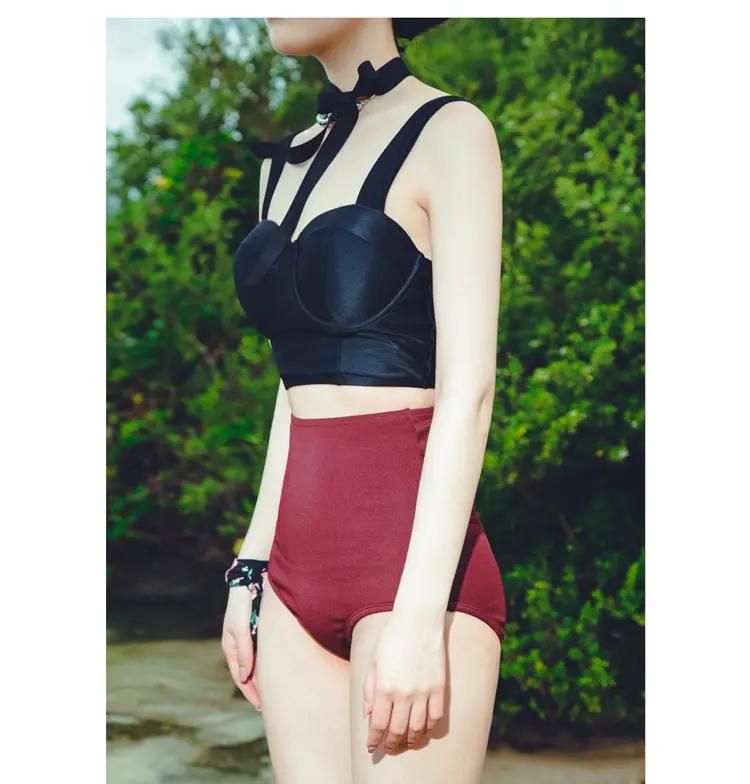 Retro bikini two-piece swimsuit