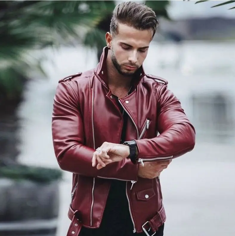 Fashion Slim Leather Jacket