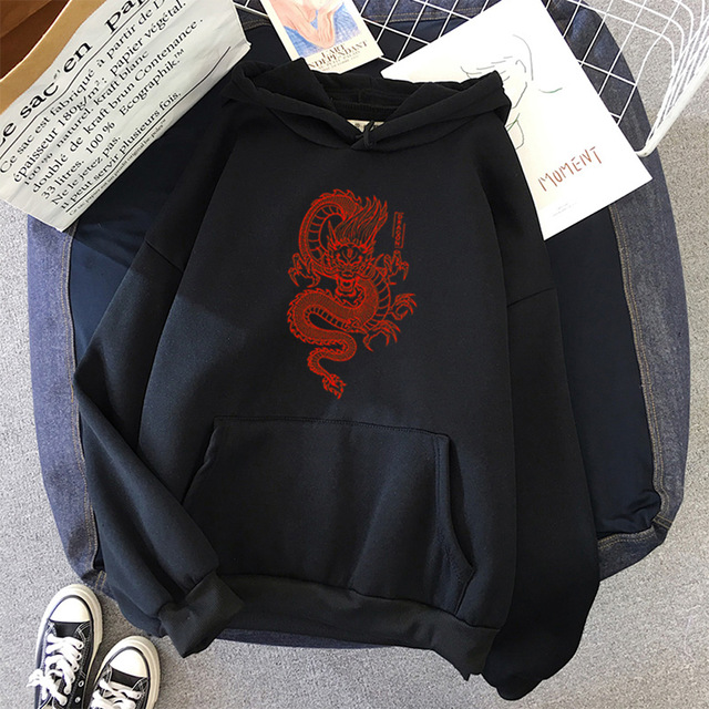 Title 2, Chinese dragon print hoodie