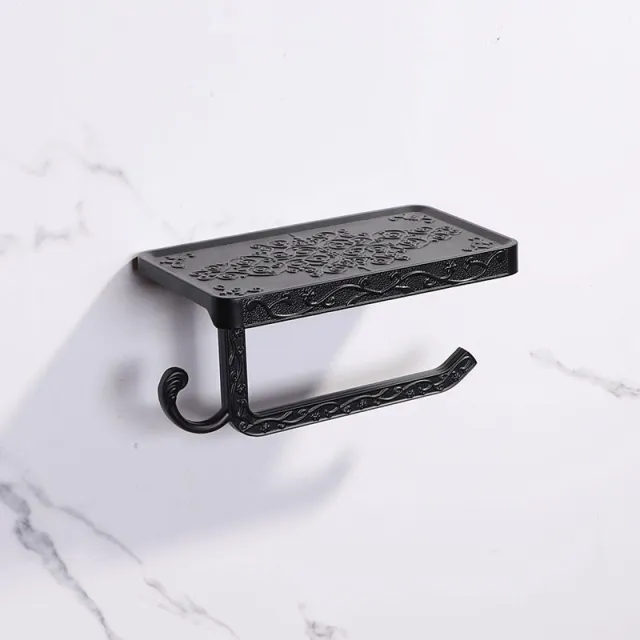 Kitchen and toilet paper towel rack Black - Shop at LoveMi