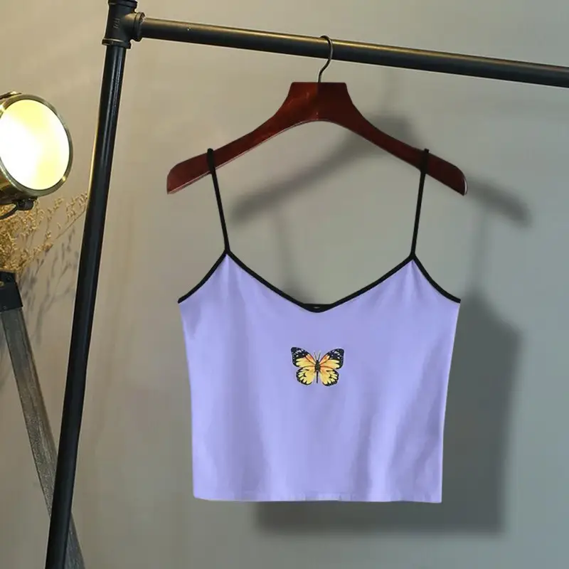 New AliExpress Hot Sale Butterfly Print Camisole