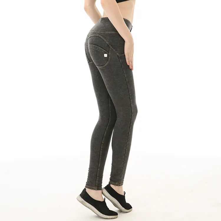 Denim Peach Hips Sweatpants - High Soot-M