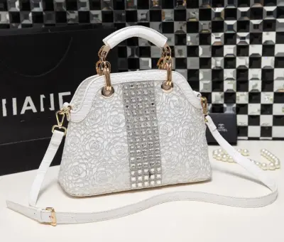 Lace and diamond shoulder bag