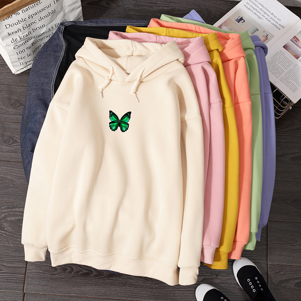 Butterfly print hoodie