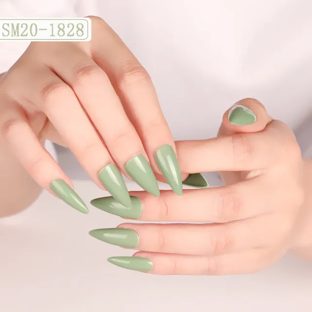 Box of 24 fake nail patches Green - Shop at LoveMi