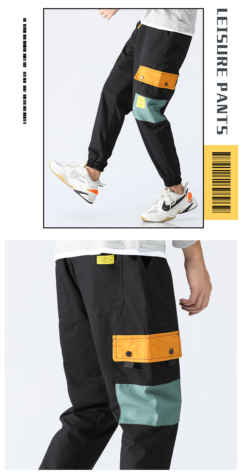 Youth loose multi-pocket elastic waist bungee overalls