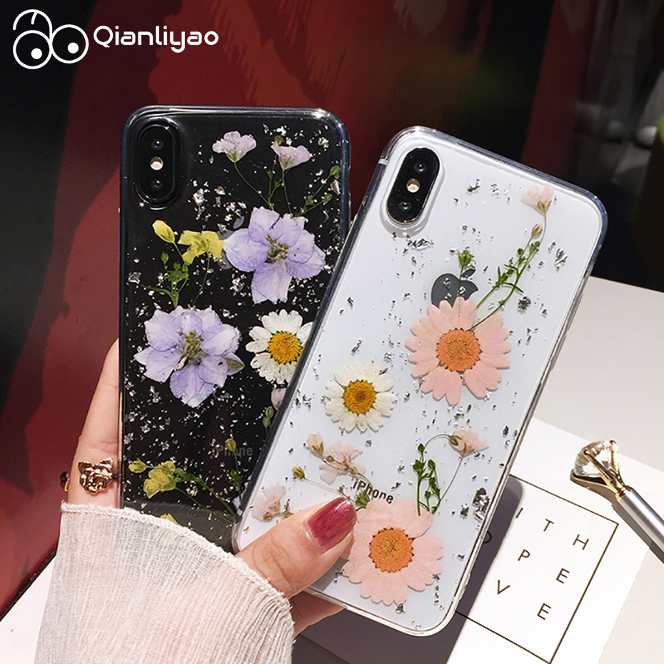 Dry flower mobile phone case