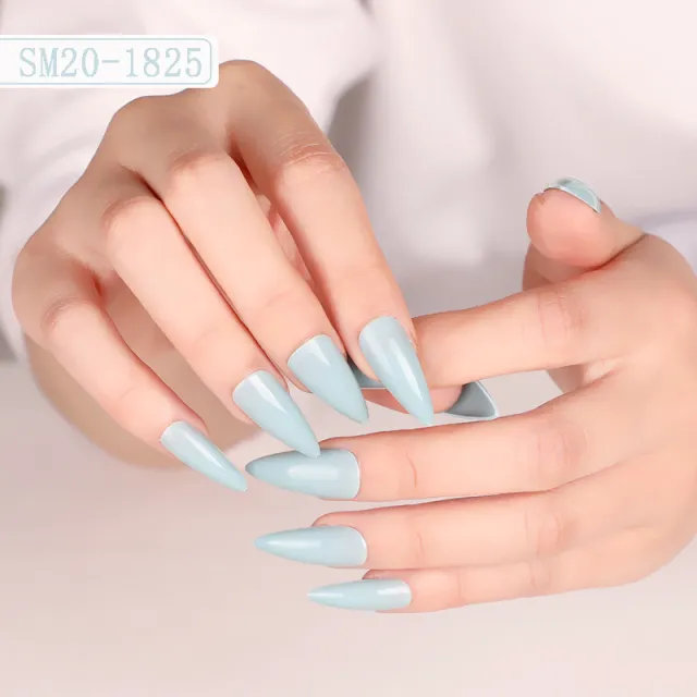 Box of 24 fake nail patches Blue - Shop at LoveMi