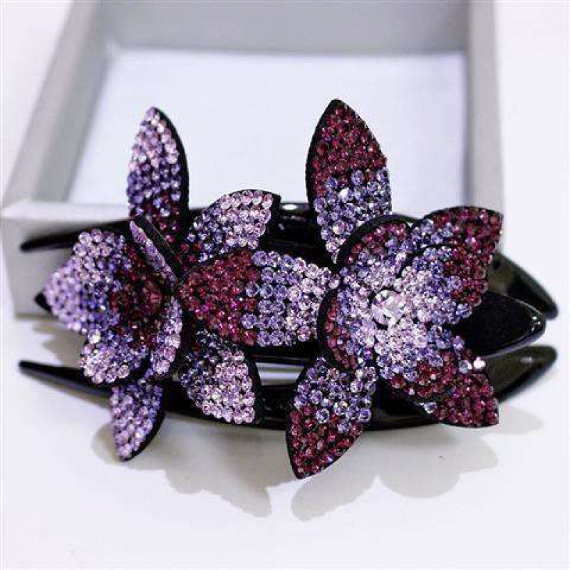 Elegant flower hairpin Purple - Shop at LoveMi