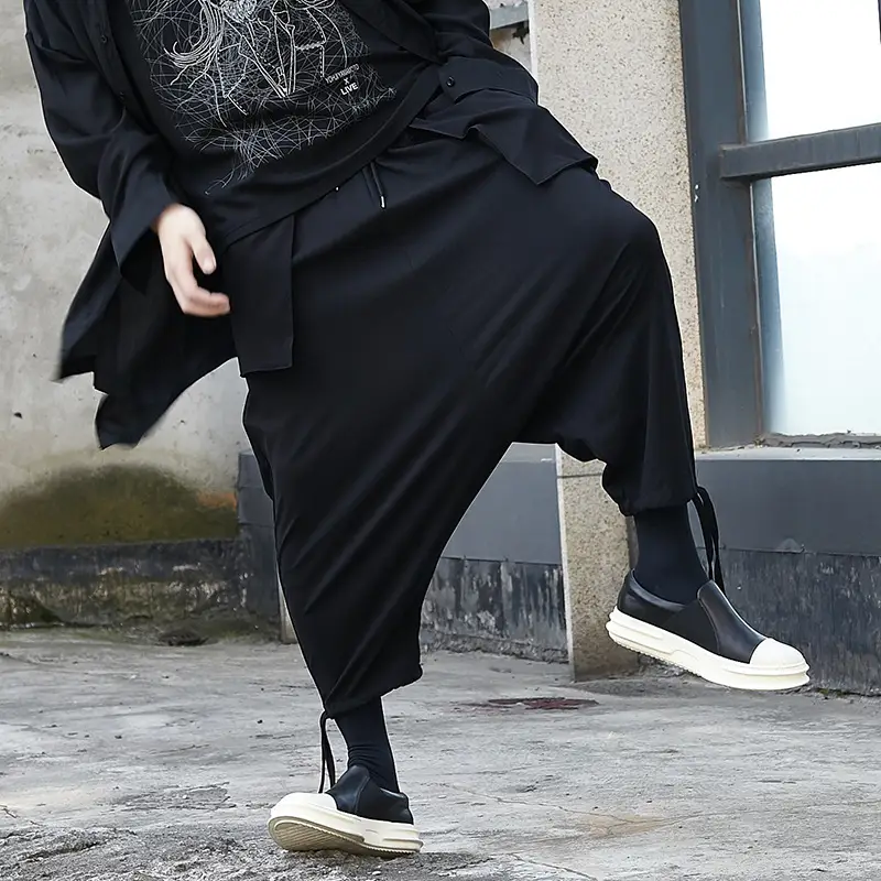 Drawstring Lantern Harem Pants