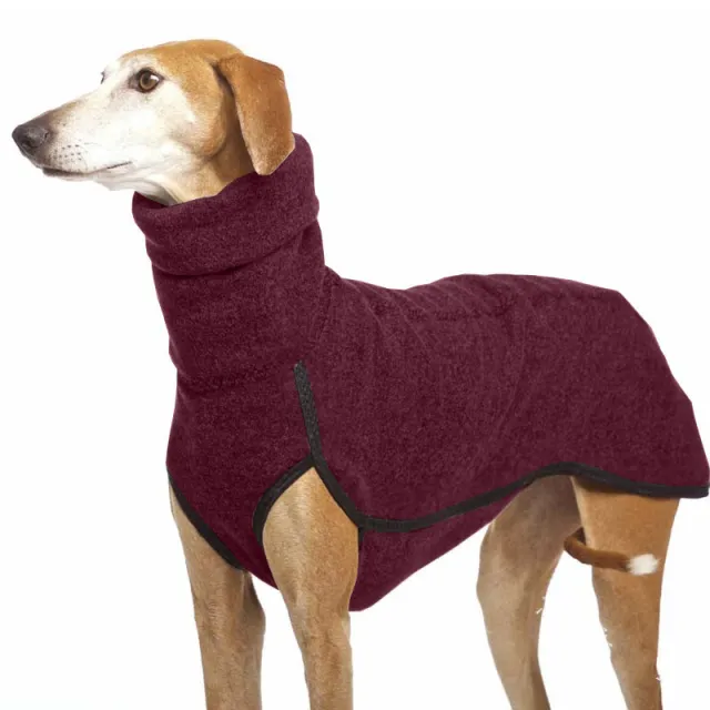 Newest Winter Big Dog Clothes for Medium Large Dogs Warm High Collar Pet Coat French Bulldog Pitbull Pullovers Mascotas Clothing Dark Red - Shop at LoveMi