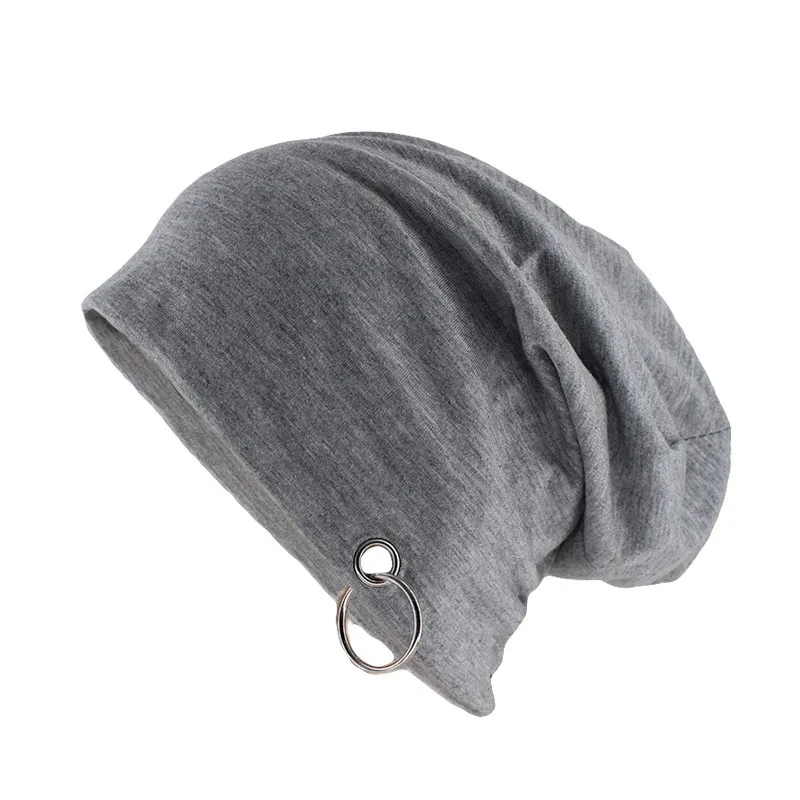 Fall winter metal ring cap - Grey