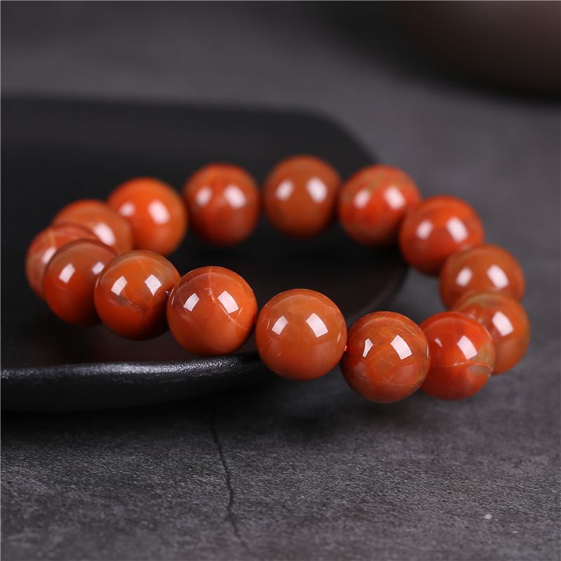 Red agate single circle bracelet