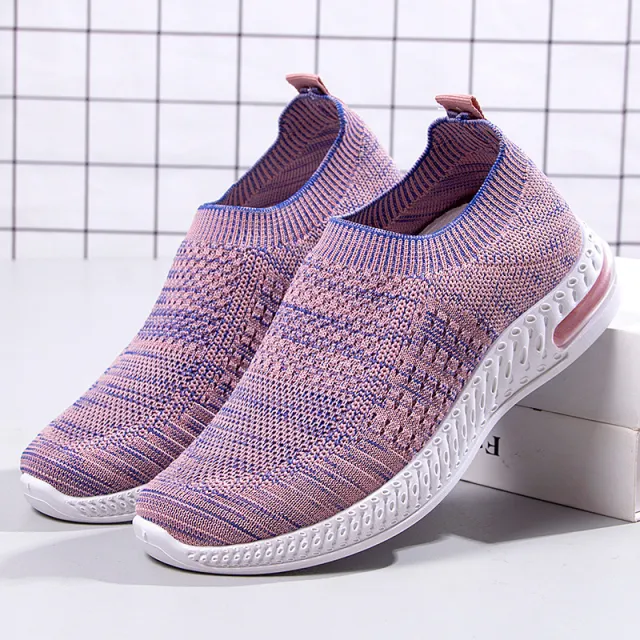 Breathable mom shoes soft sole casual sneakers Purple - Shop at LoveMi