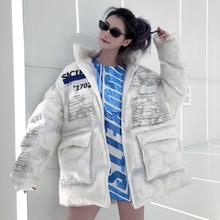 Warm Winter Transparent Bread Style PVC Cotton Down Jacket Clothing Fashion Design Loose Zipper