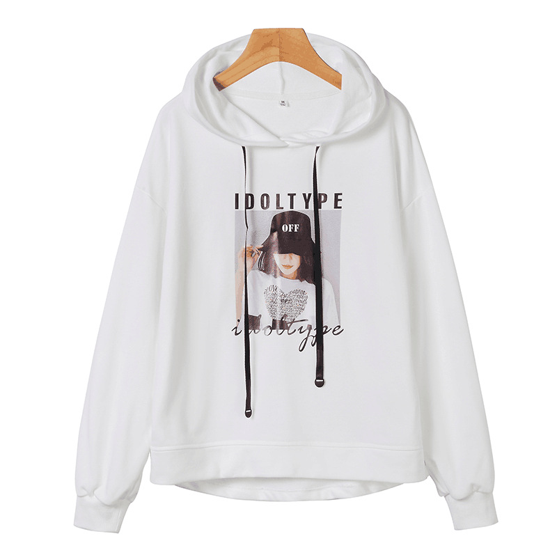 Title 1, Printed loose - fitting hoodie