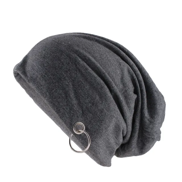 Fall winter metal ring cap Dark Grey - Shop at LoveMi