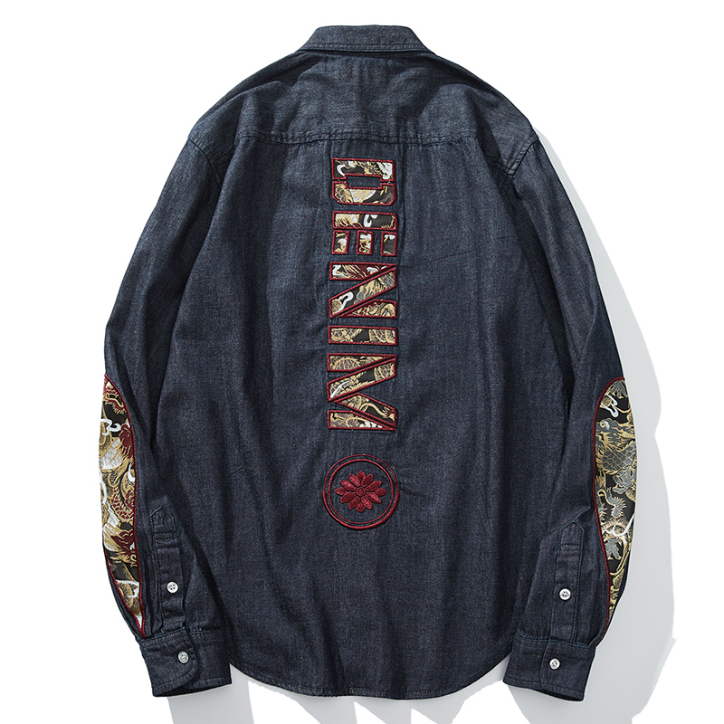 Drop sleeve denim shirt