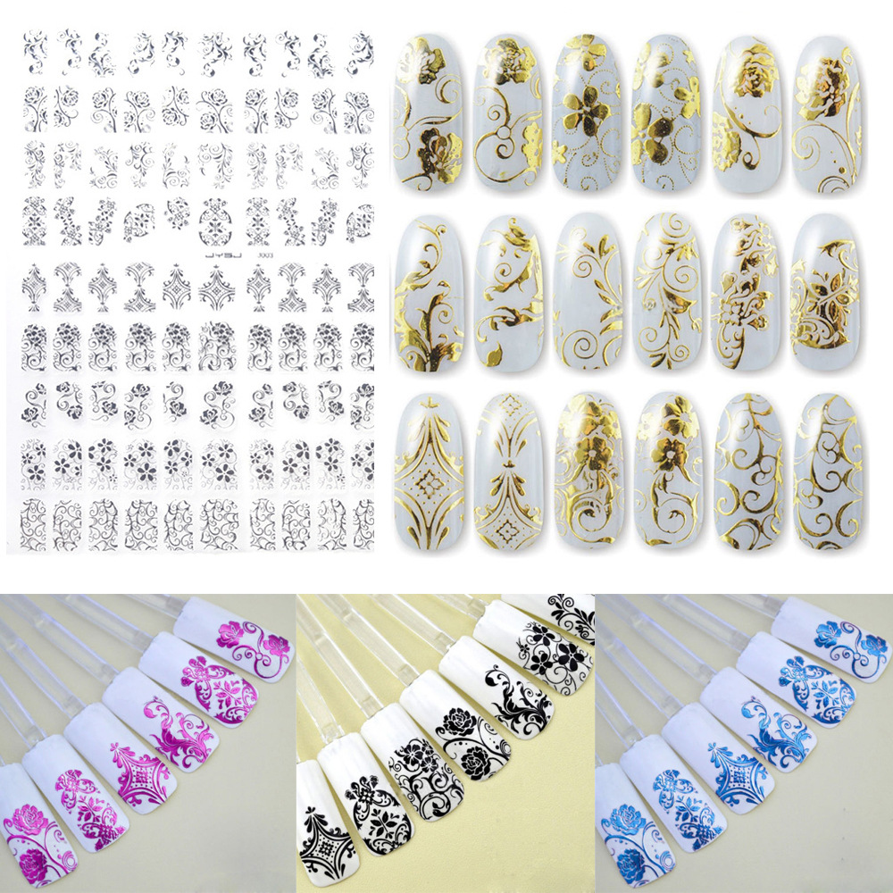 108 hot gold and silver stickers nail 3D stickers — foto 5