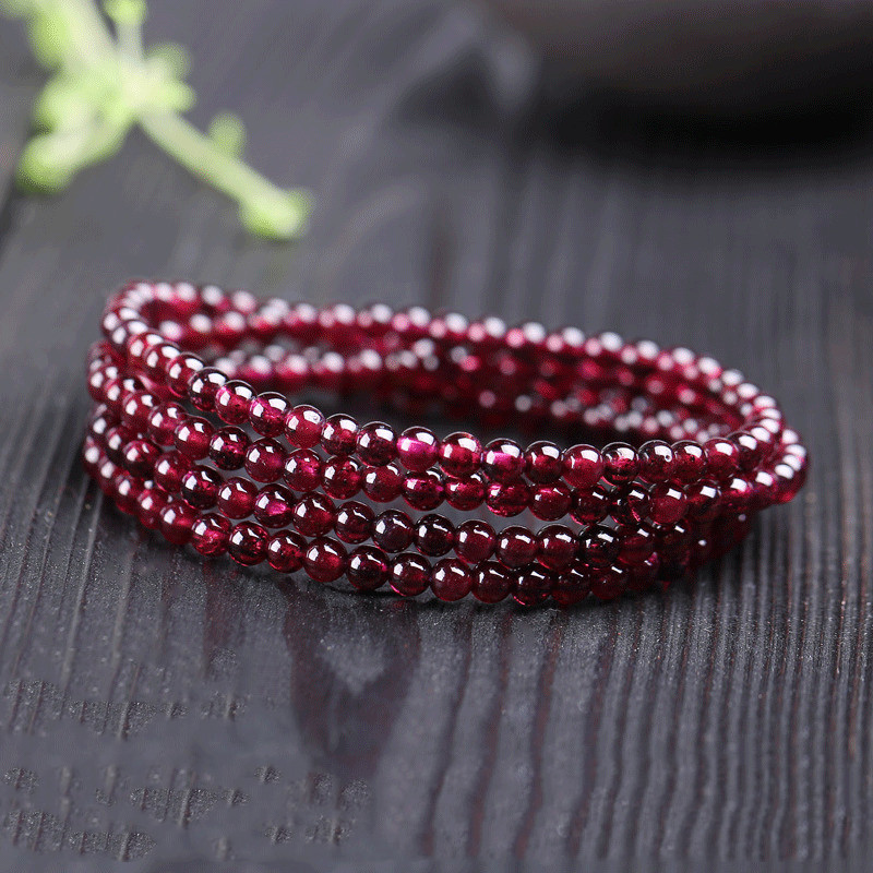 Pure natural wine red garnet bracelet