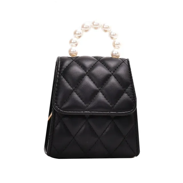Rhombic chain Single Shoulder Messenger Bag Black - Shop at LoveMi