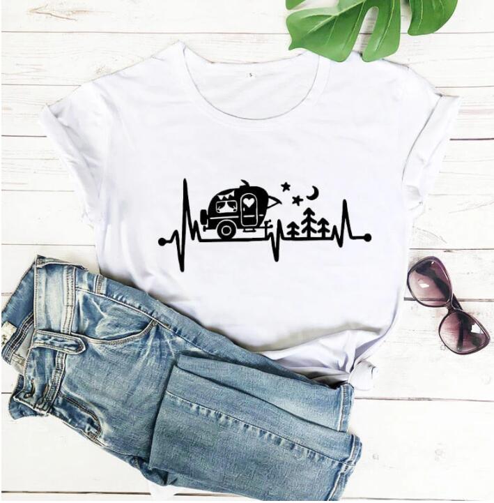 Title 3, Camping Heartbeat Graphic T-Shirt