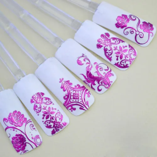 108 hot gold and silver stickers nail 3D stickers - Rose Red