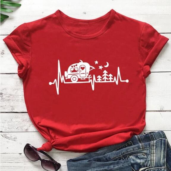 Title 5, Camping Heartbeat Graphic T-Shirt