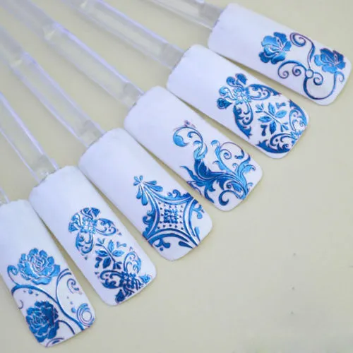 108 hot gold and silver stickers nail 3D stickers Royal Blue - Shop at LoveMi