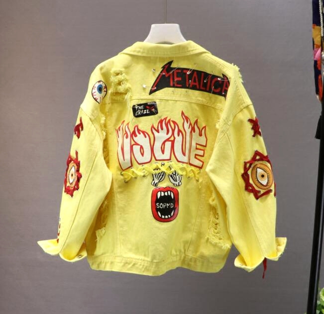 Title 4, Graffiti-printed denim jacket