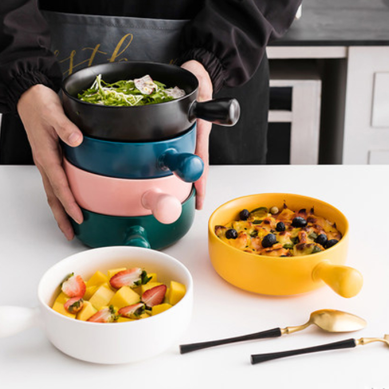 Household noodle bowl with handle