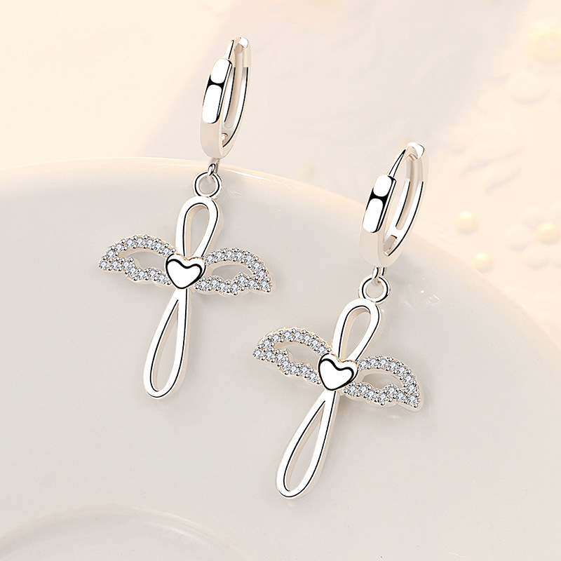 Korean Love Angel Earrings