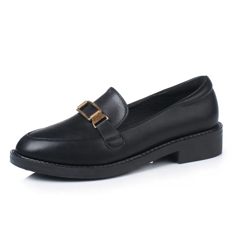 British loafers college style leather shoes