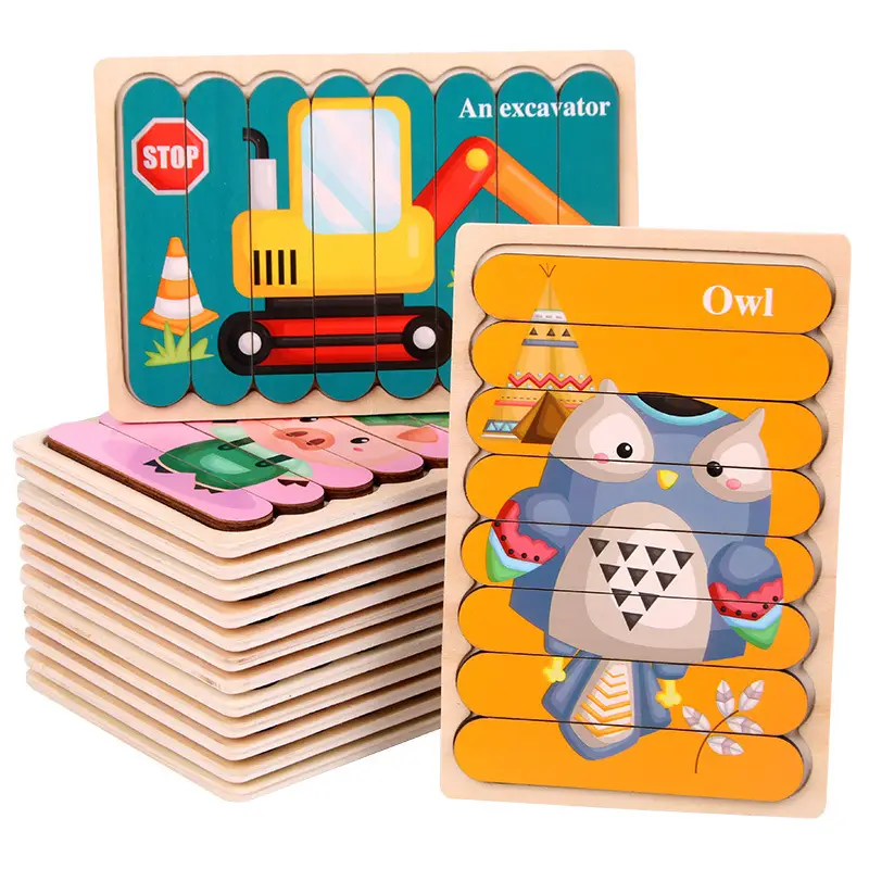 Children's wooden creative bar puzzle