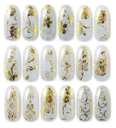 108 hot gold and silver stickers nail 3D stickers - Gold - View 1