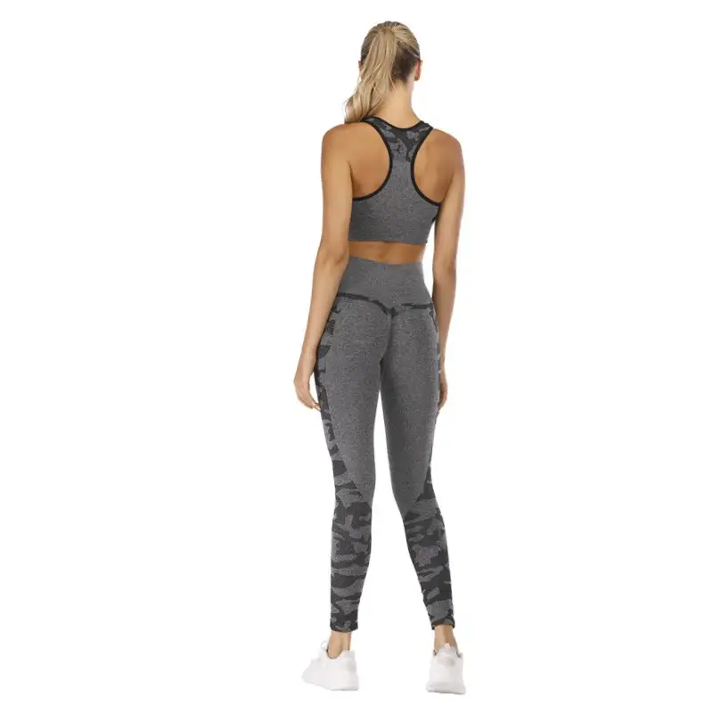 Camouflage suit yoga movement long sleeve seamless underwear